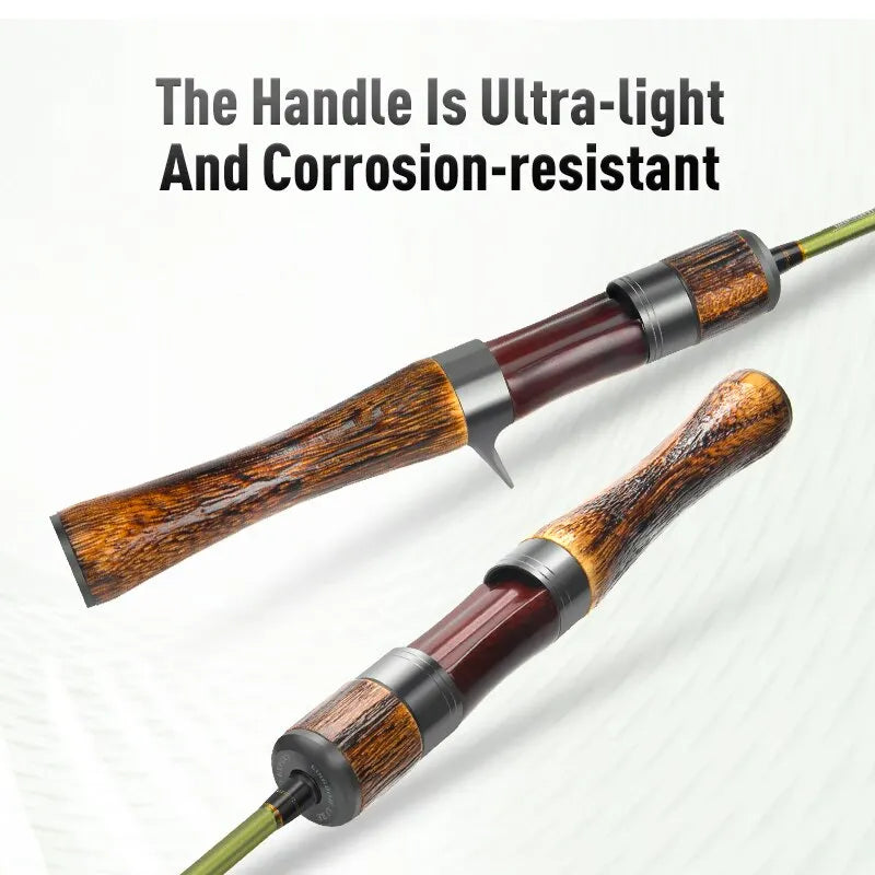 Kingdom 3 Sections Ultralight Carbon Rods MF Action Spinning Casting Fishing Rods UL L Power Travel Rod For Trout Pike