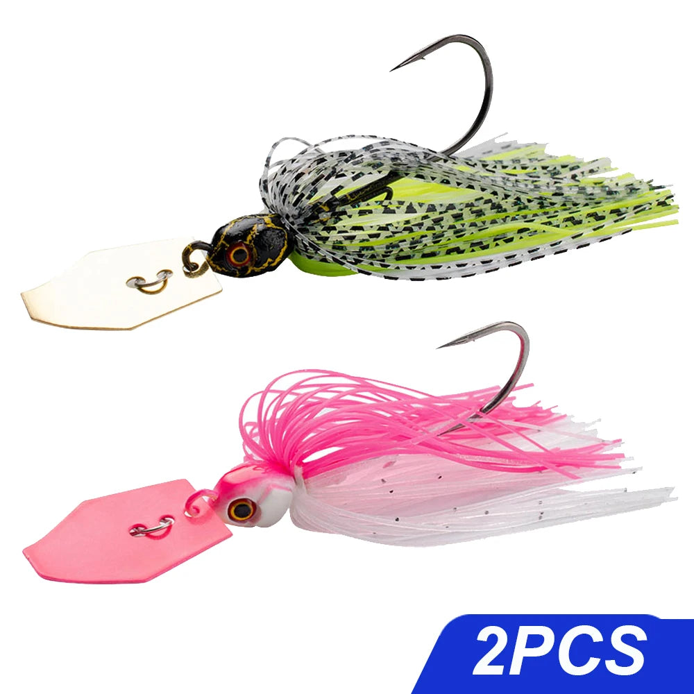 Spinner Bait 7g/9g/12g/14g/21g Fishing Lures Kit Set Pesca Chatter Weedless Metal Blade Rubber Jig Head Hook Wire Spinnerbait
