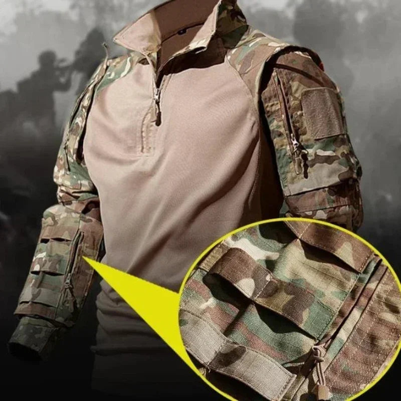 Camo Suits Tactical Shirts Training Sets Multi-pocket Army Multicam Uniforms Work Wear Pants Hunting Clothes Wear-resisting
