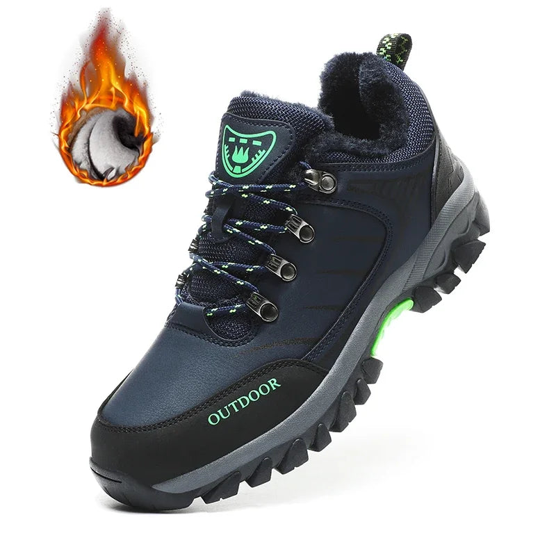 Hiking Boots Man Winter Sneakers Luxury Designer Men's Leather Boots Models Winter Shoes Anti Slip Sneakers Platform Ankle Boots