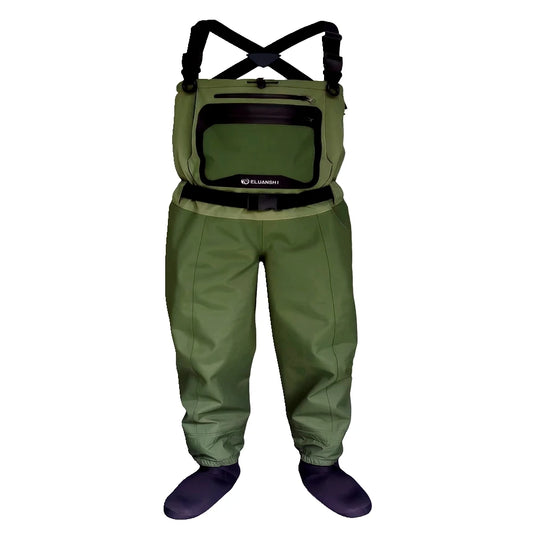 5 Layer Breathable Waterproof Fly Fishing Chest-High Waders Stockingfoot High Pant Wader Durable Duck Hunting Wading Pants