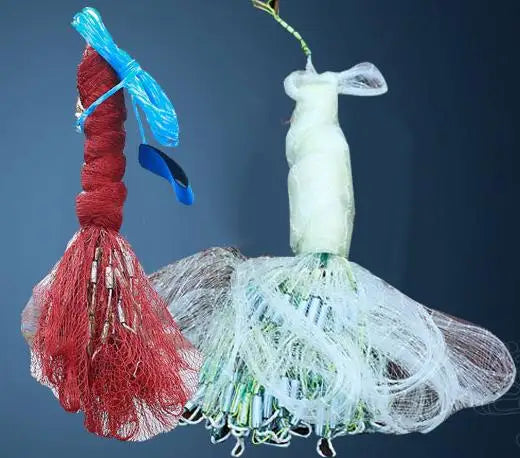 Redfish With Pocket Gillnet 2.5m 3m Traditional Casting Net Thread Steel Sinker Weight Hand Throwing Fishing Nets Catch Fish