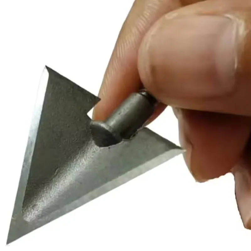 6 PCS Broadheads 125 Grain 1.1" Cut Fixed 3-Blade Archery Arrow Solid Hunting Broadhead 420 Stainless Steel for Crossbow and Compound Bow