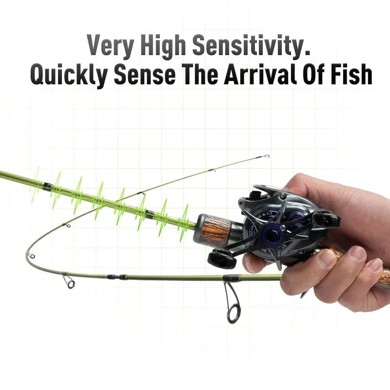 Kingdom 3 Sections Ultralight Carbon Rods MF Action Spinning Casting Fishing Rods UL L Power Travel Rod For Trout Pike