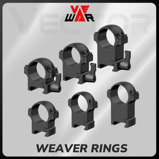 Vector Optics 2Pcs /set 25.4Mm 30Mm Mount Rings Quick Release Low Medium High for 20Mm Rail Hunting Scopes Ring Mount