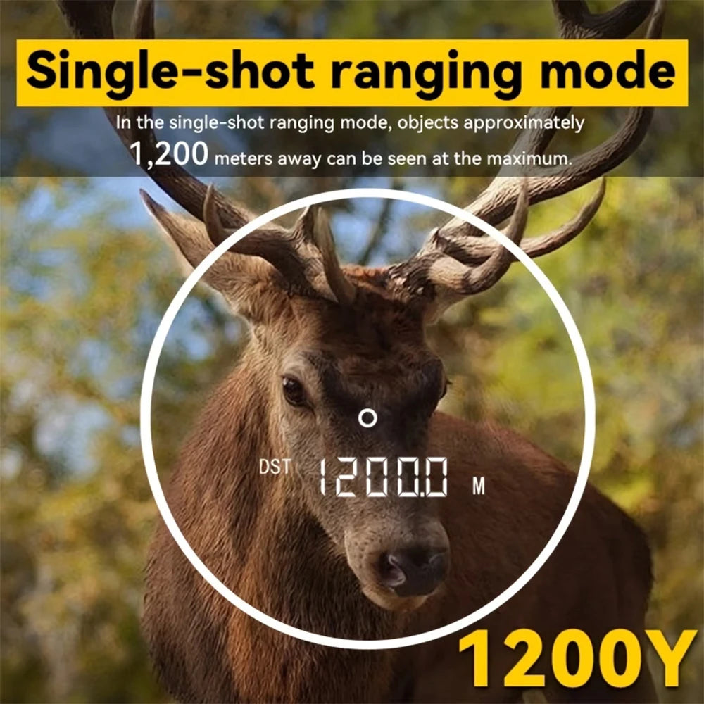 Laser Hunting Rangefinder 600/800/1200Y with Slope 6X  Golf Range Finder For Hunting Golfer Type-C Rechargeable