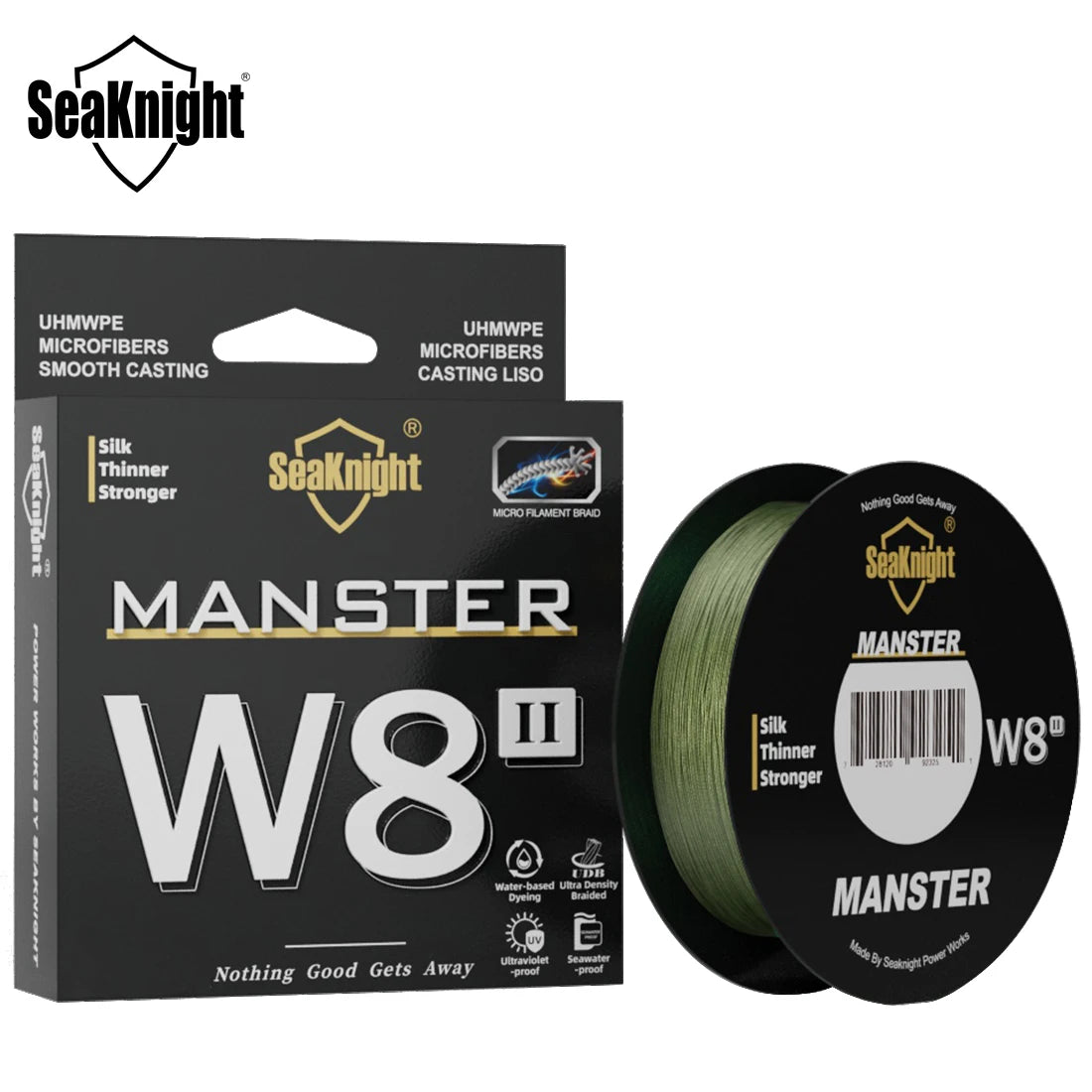 SeaKnight Brand W8 II Series Fishing Line 8 Strands 500m 300m Anti-UV Anti-Saltwater Coating, Multifilament PE Line Braided Wire