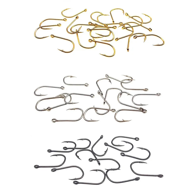 100-300PCS Fishing Hooks Set Box 10 Series High Carbon Steel Single Circle Fishing Hook Fly Fishing Jip Barbed Carp Hooks Tools