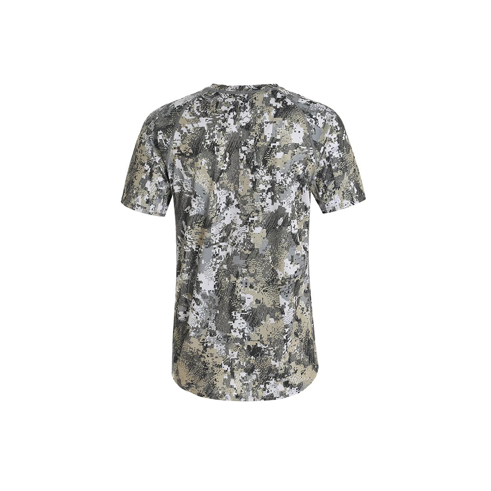 Ainfad Men's Quick-Drying Printed Camouflage T-Shirt Short Sleeve Summer Hunting Wear Outdoor Camo Tee