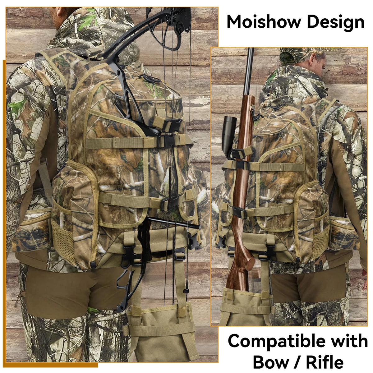 WESTTUNE Man Strategic Tactical Backpack Outdoor Waterproof Camping Hunting Sport Bag Hunting Backpack for Rifle Bow Gun