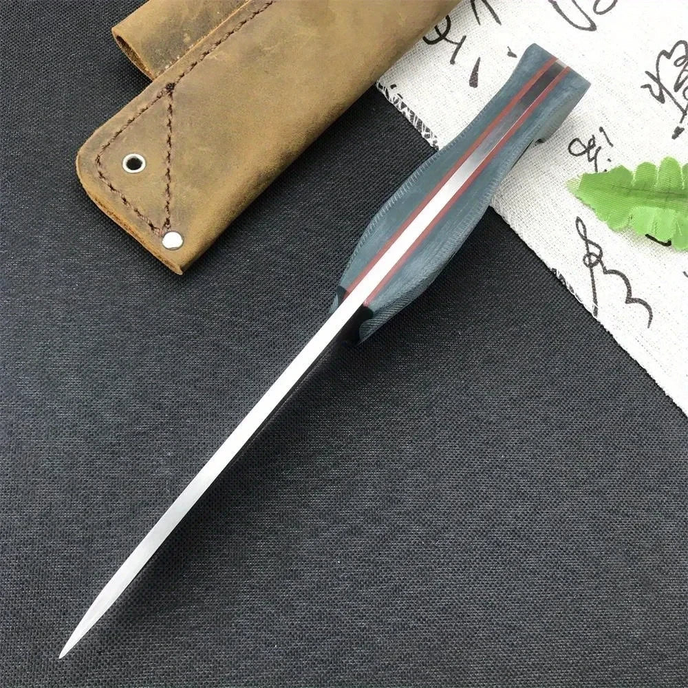 Fixed Blade Pocket Knife S30v Blade G10 Handle Outdoor Survival Hunting Camping Fishing BM 162 with Cowhide Sheath Multi Tool