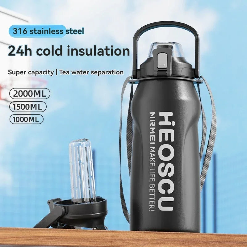 Large Tumbler Stainless Steel Thermal Water Bottle Vacuum Flasks Insulated Cold and heat Camping Sports Outdoor Activities