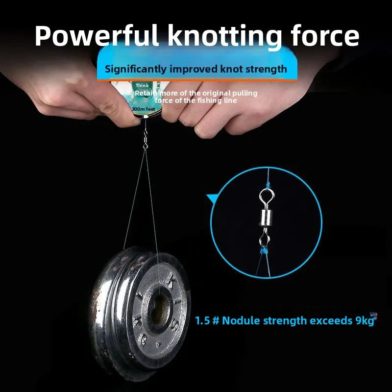 300m Fishing Line No Knot Main Line Ultra Soft Super Strong Tensile Nylon Line for Sea Fishing Rod