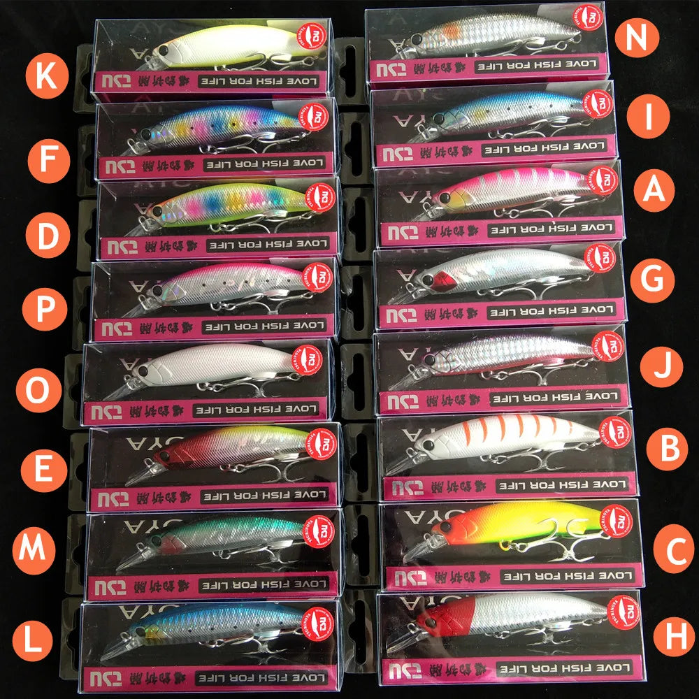 Tsurinoya 8pcs 90mm 37g Sinking Minnow Artificial Baits Long Casting Fishing Lures Goods Jerkbait Freshwater Stream Saltwater