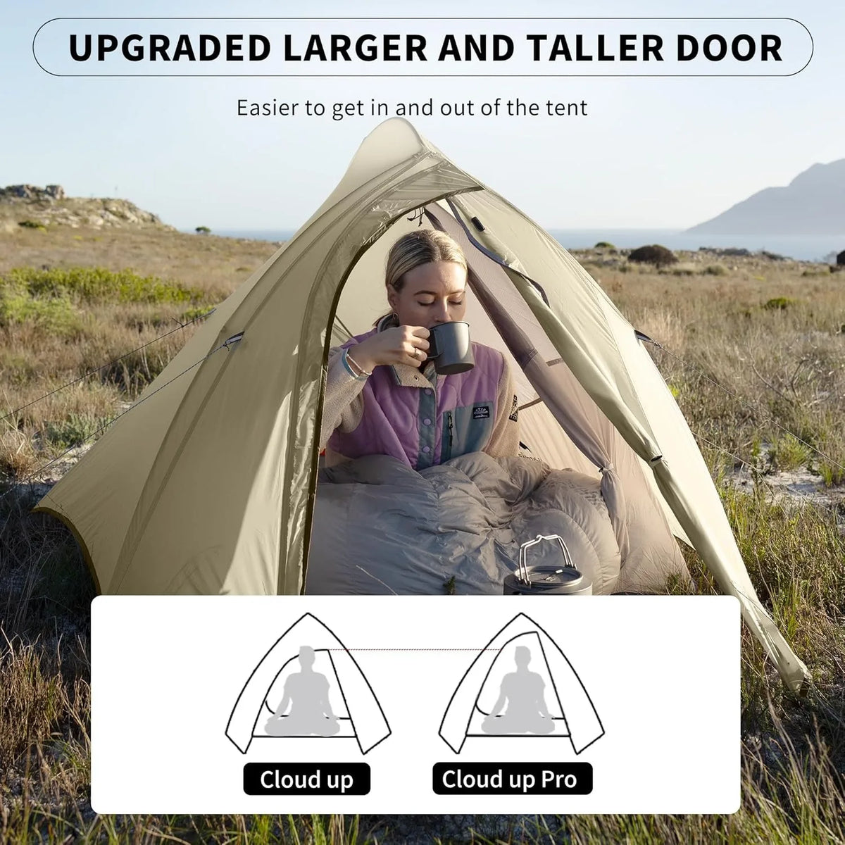 Naturehike Cloud Up Pro 1 2 3 Person Tent Outdoor Camping Tent Ultralight Waterproof Tent Free Standing Hiking Backpacking Tent