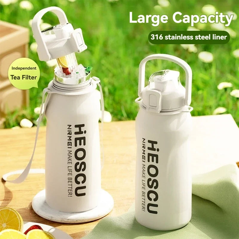 Large Tumbler Stainless Steel Thermal Water Bottle Vacuum Flasks Insulated Cold and heat Camping Sports Outdoor Activities