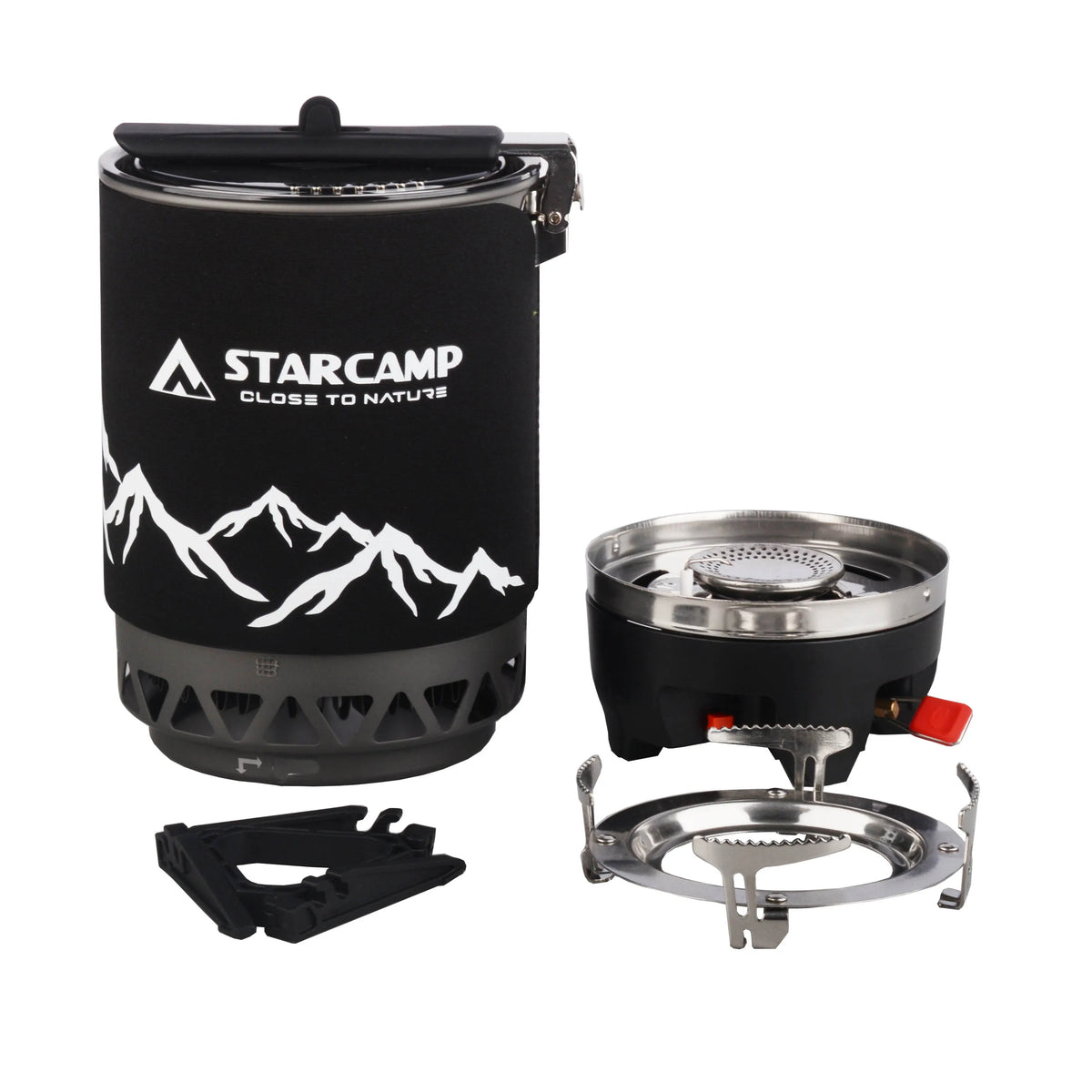 STARCAMP 1800ml Outdoor Camping Cooking System Hiking Fastboil Jet Cooker Gas Stove Gas Burner With Pot