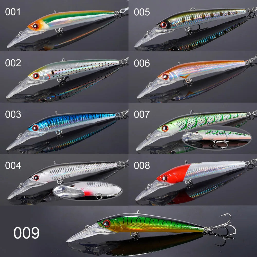 NOEBY Offshore Trolling Minnow 14cm 50g 18cm 98g Sinking Hard Bait Saltwater Boat Lure Big Game Tuna Fishing