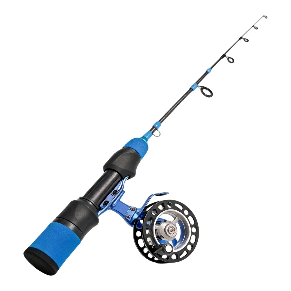 For High-foot Fishing Reels Short Handle Ice Fishing Rod Winter Fishing High-foot Fishing Reel Compatible Fishing Rod