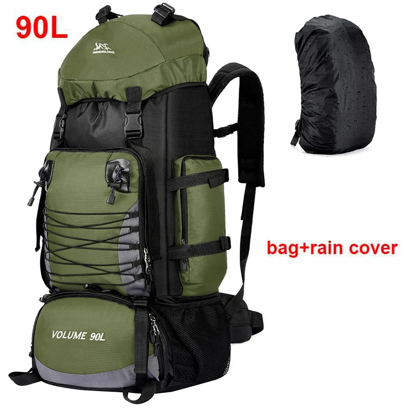 90L Large Travel Backpack for Men Hiking Climbing Outdoor Sports Rucksack Bag Camping Climbing Mountaineering Luggage Backpack