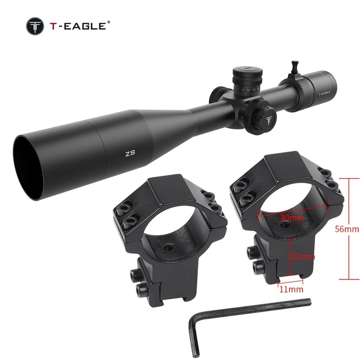 T Eagle ZS6-24X50 FFP IR Tactical Riflescope Spotting Scope for Rifle Hunting Optical Collimator Airsoft Airgun Sight Zero Stop