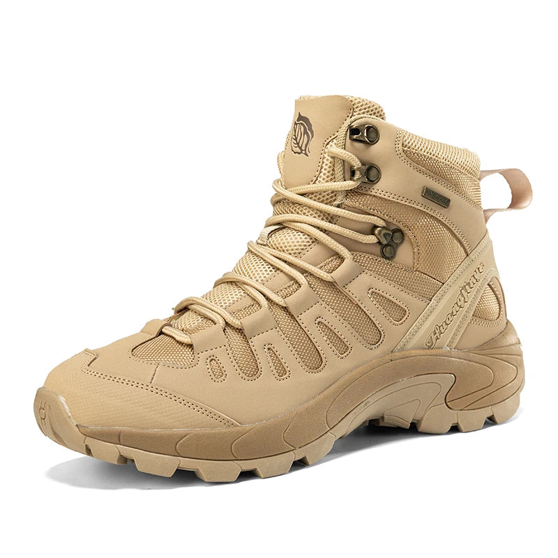 Mens Outdoor Hiking Boots Desert Combat Tactical Boots Male Winter Shoes Men Desert Ankle Boots Work Safety Shoes Big Size 39-46