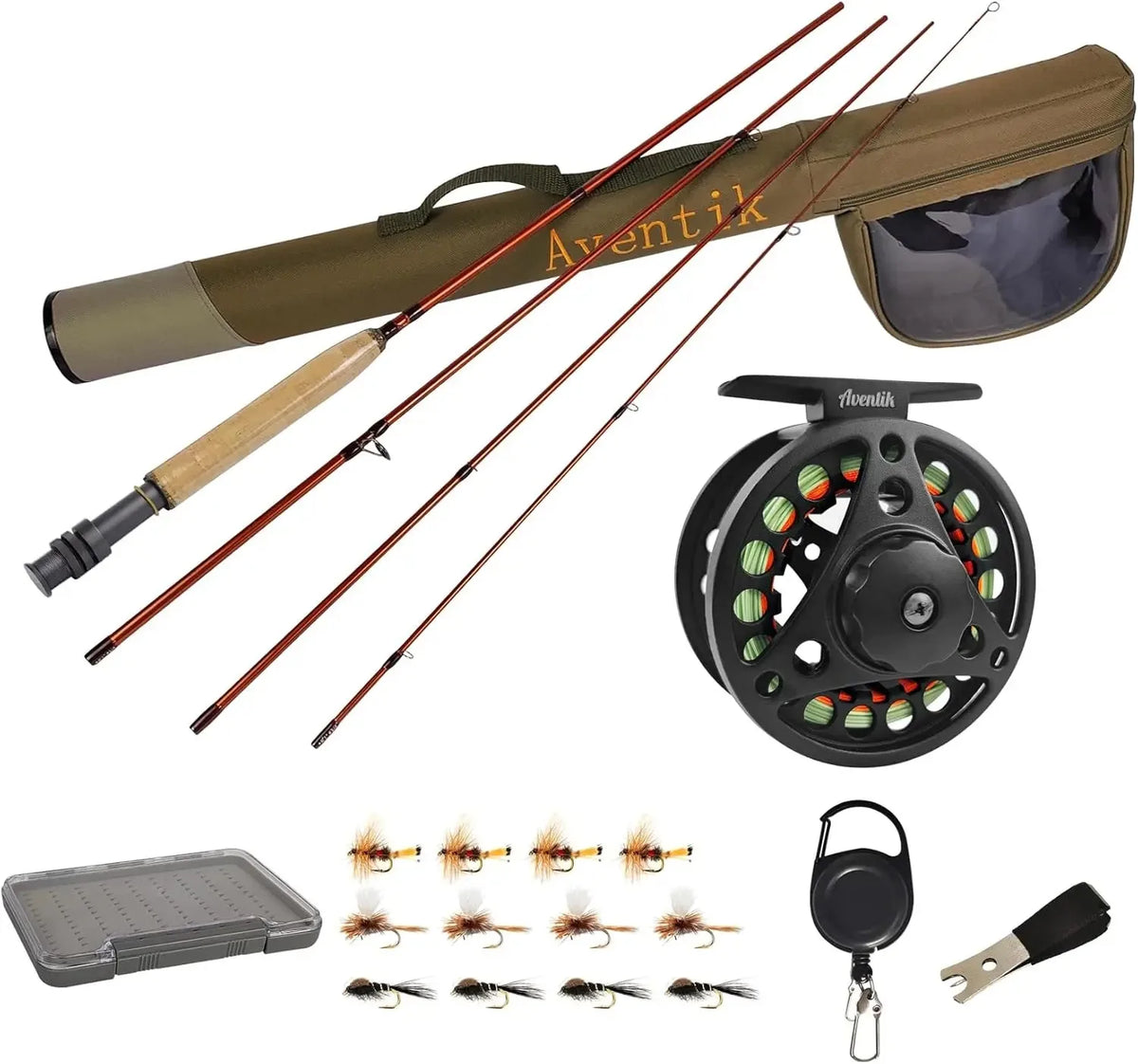 Aventik Extreme Fly Fishing Rod & Reel Combo Kit 0–6WT with Travel Case for Starter