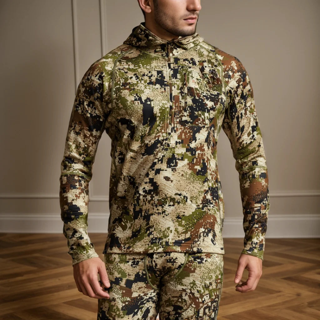 High Quality Heavyweight Camouflage Hoodie 3M Additive Fast Drying Anti-Microbial Adventure Wear Sweatshirt for Outdoor Hunting