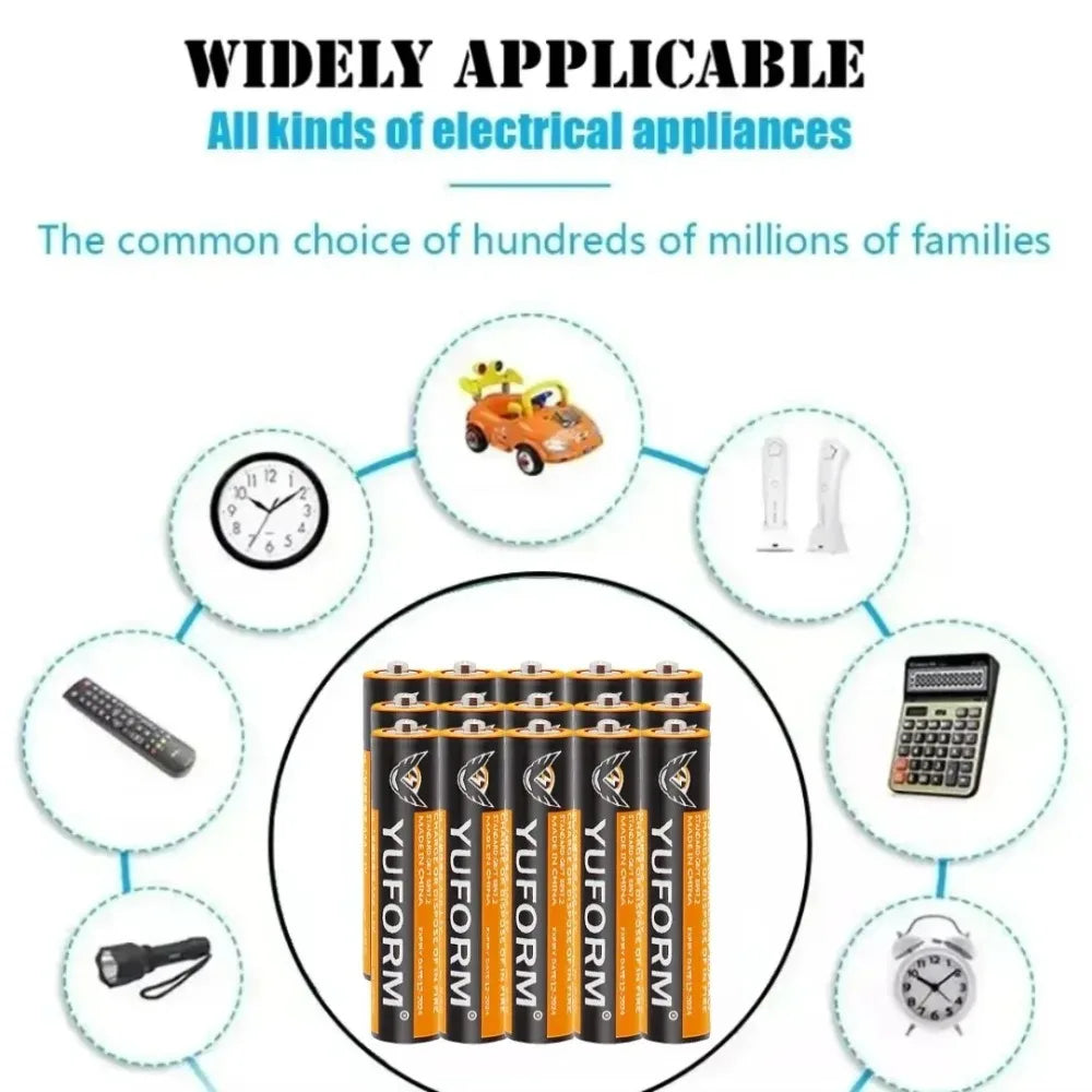 1.5V AA AAA Alkaline Batteries Super Long Lasting Power for Flashlights, Toys, Cameras & High-Drain Electronics