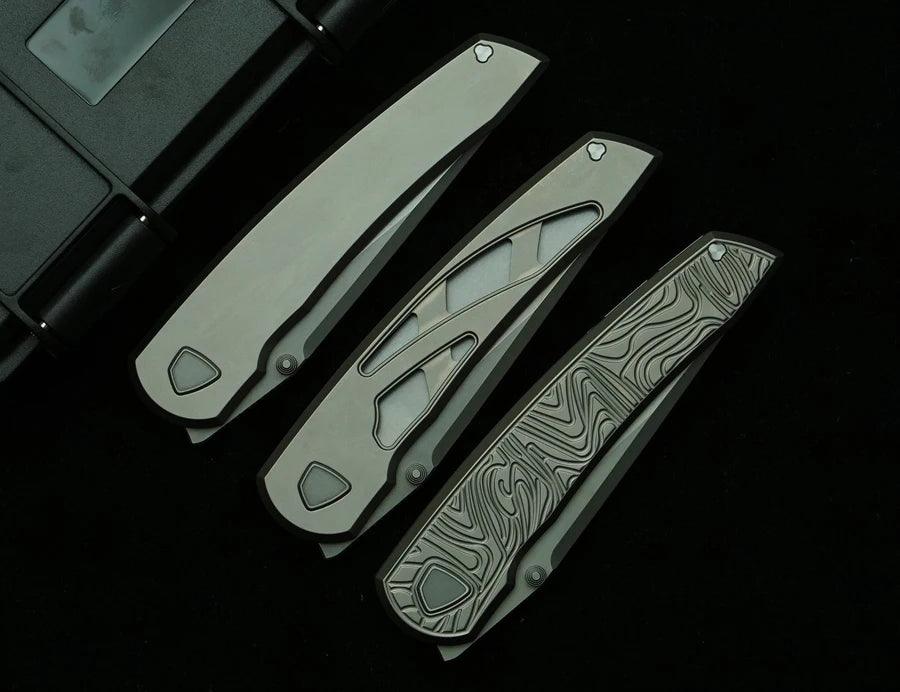 2026 New Waka Folding Knife Real Titanium Alloy Handle 154CM Steel Ceramic Bearing Outdoor Camping Survival Pocket EDC Tool