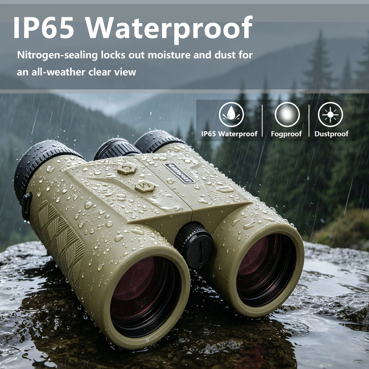 BOSHIWEI 10x42 Laser Rangefinder Binoculars Multicoated Lens HD Telescope for Outdoor Camping and Long Distance Measuring