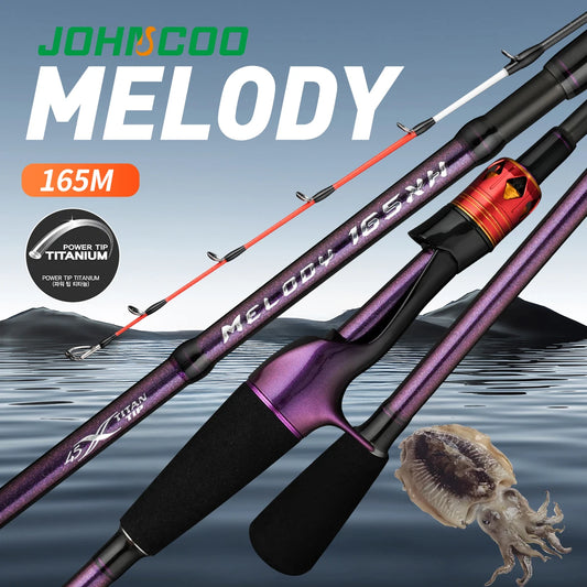 Deep water light weight 1.65m MH XH Johncoo fishing rod with titanium tip Cuttlefish Fishing rod Boat rod