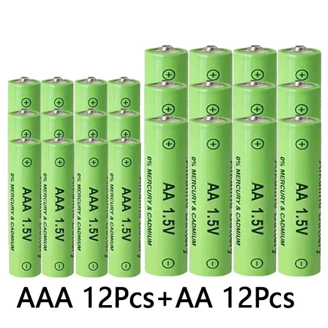 🛒1.5V AA+AAA Ni Mh Rechargeable Battery, AAA Alkaline 3800-3000ah,For Flashlights,Toys,Clocks,MP3,Nickel Hydrogen Batteries🔋