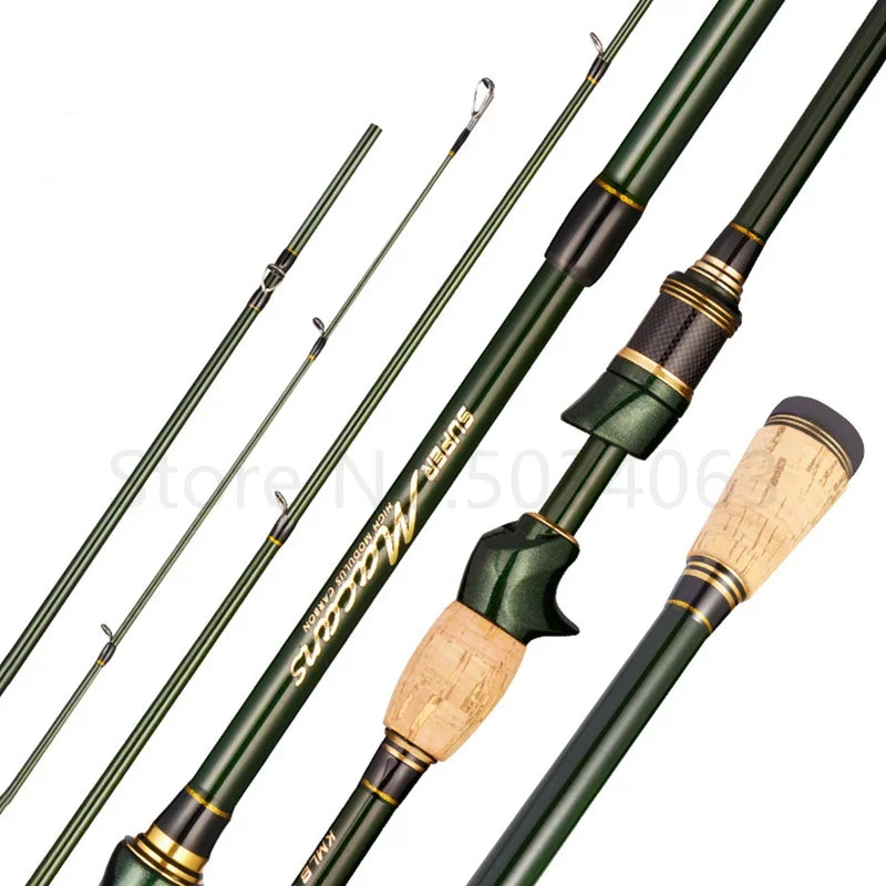 Spinning Casting Carbon Fishing Rod 4-5 Sections 1.8m/2.1m Portable Travel Rod Spinning Fishing Rods Fishing Tackle