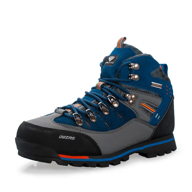 Brand Men's Hiking Boots Autumn Winter Trekking Shoes Waterproof Leather Boots Men Women Outdoor Non-slip Climbing Boots Size 46