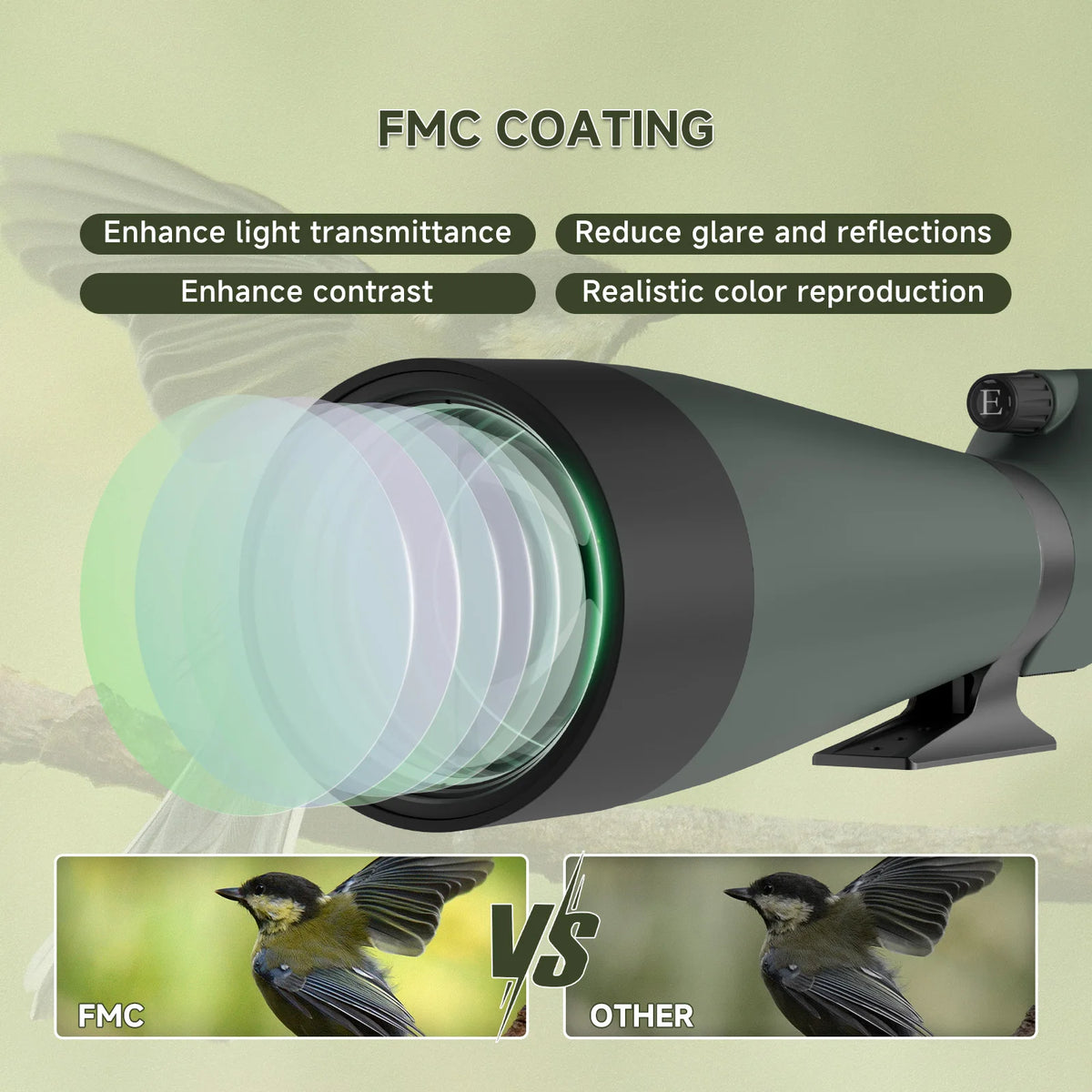 Svbony SV28A Spotting Scopes 25-75x100/20-60x80 FMC Perfect for Beginners in Archery, for Wildlife Watching, Outdoor Adventure