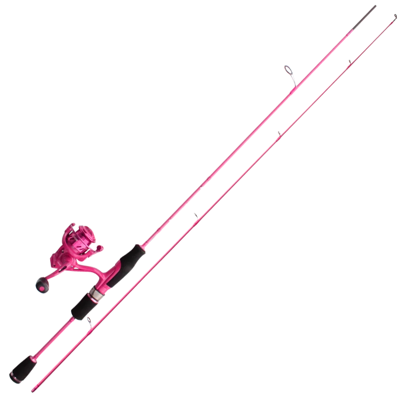 Kawa Carbon Fiber Fishing Rod Super Light Pink Color Super Soft Rod UL Action 2 Sections Portable For Fishing
