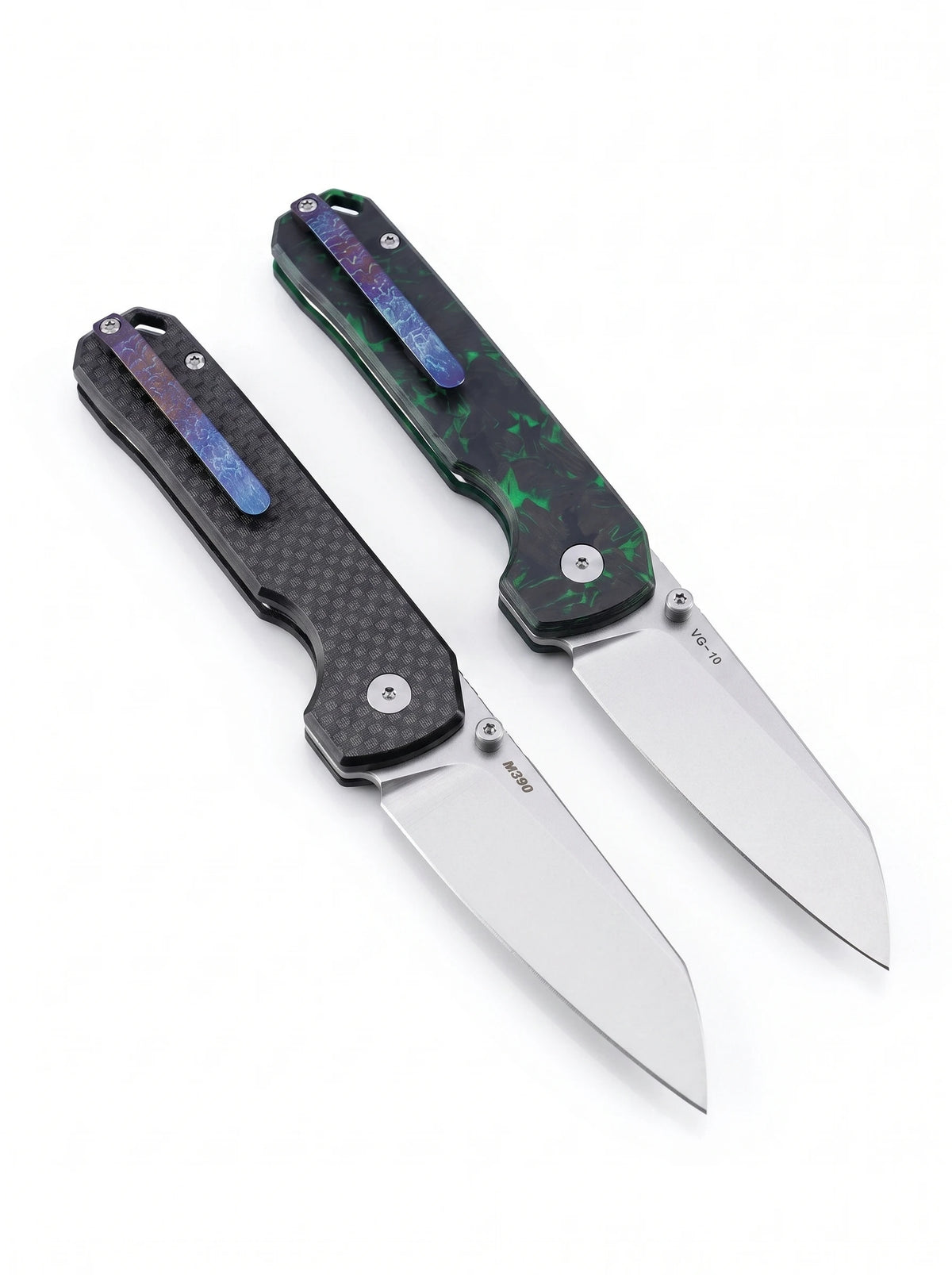 Vexo Outdoor Folding Knife Vg10/M390 Steel Carbon Fiber Handle Glow-In-The-Dark Edc Tool Pocket Knife Camping
