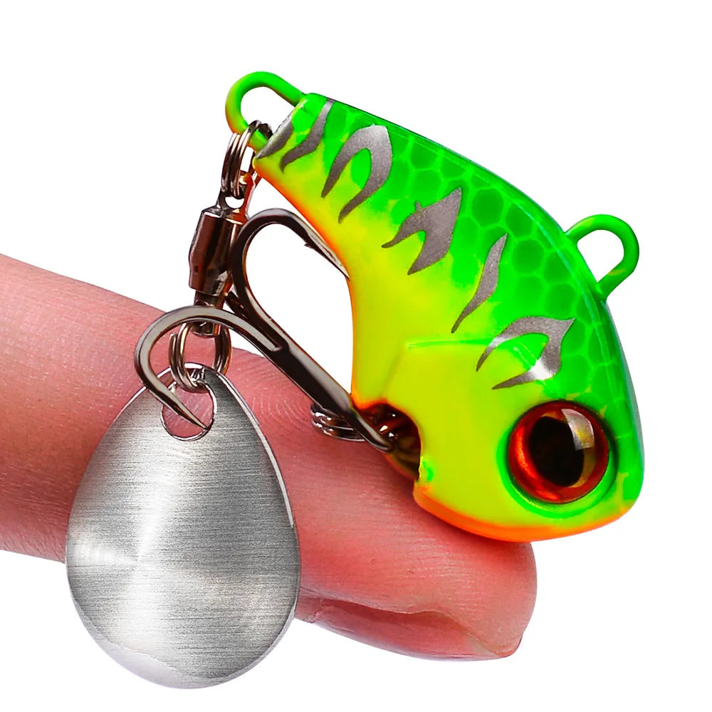 Fishing Lures Wobble Rotating Metal Vib Vibration Bait Winter Fishing 5g 7g 10g Artificial Hard Baits Spinner Spoon Lure Pesca