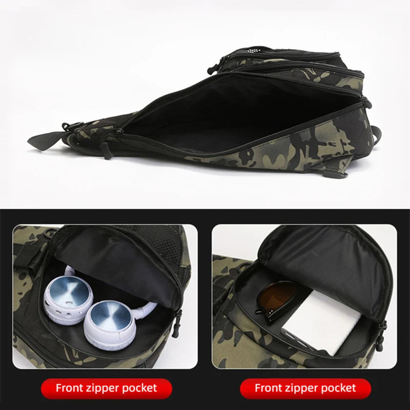 Multifunctional Fishing Lure Bag Waterproof Shoulder Crossbody Fishing Gear Utility Storage Case Men's Fishing Rod Bags XA164WD