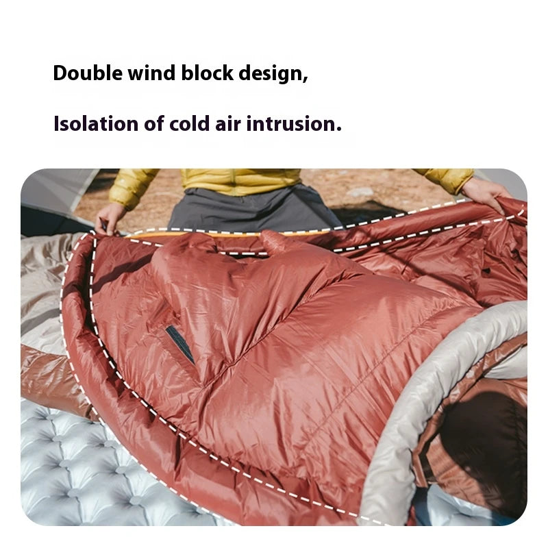 Naturehike Snowbird Duck Down Sleeping Bag Mummy 650FP Ultralight Outdoor Camping Thickened Warm Winter Adults Sleeping Bag-20°C