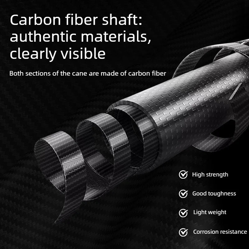 2026 New Carbon Fiber Folding Trekking Poles Ultralight Adjustable Length Quick Lock Walking Sticks for Hiking Camping Travel