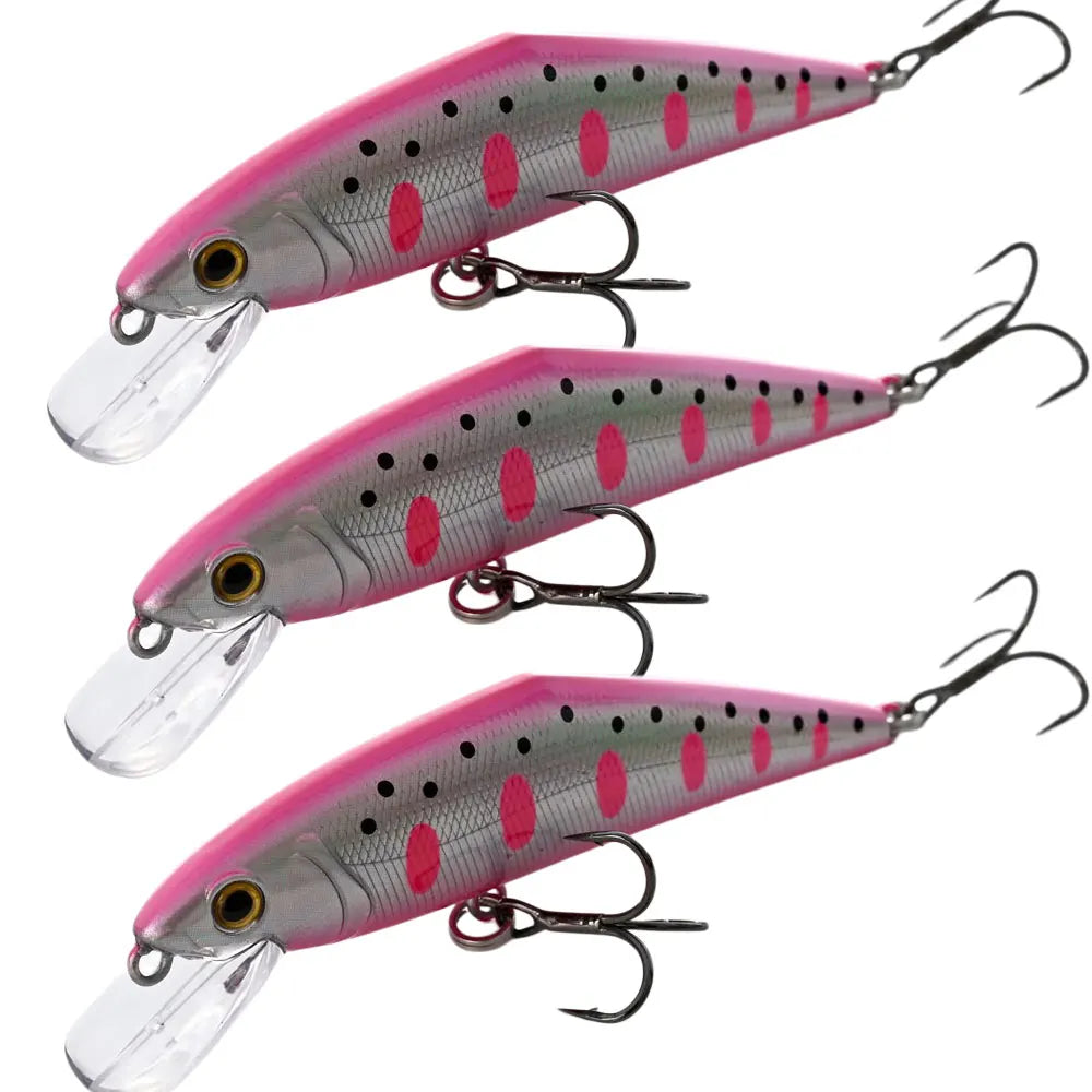 Tuata D Contact Minnow 85mm 14.5g Fishing Lures Sinking 1-2m Wobblers For Trout Salmon UV Glow