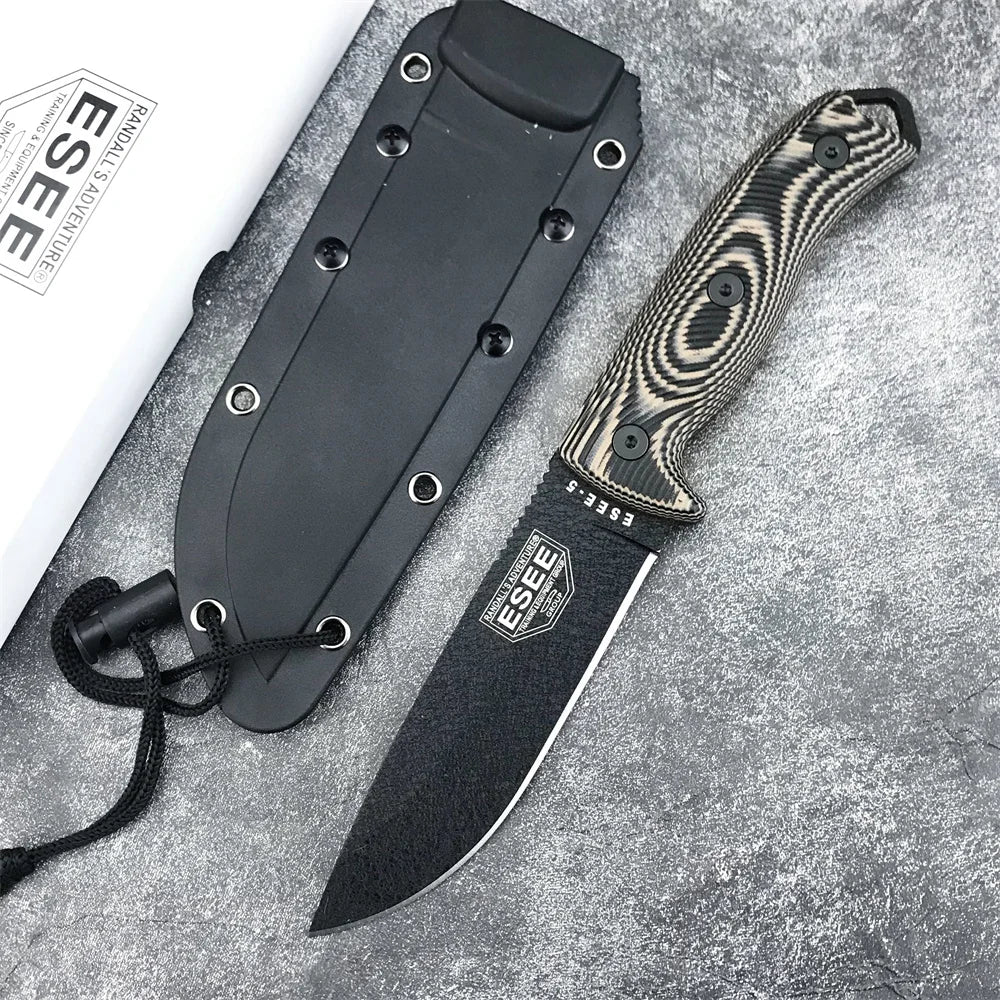 NEW ESEE-5 Fixed Blade Knife D2 Blade G10 Handle High Quality Outdoor EDC Camping Hiking Hunting Survival Tools Pocket Knife