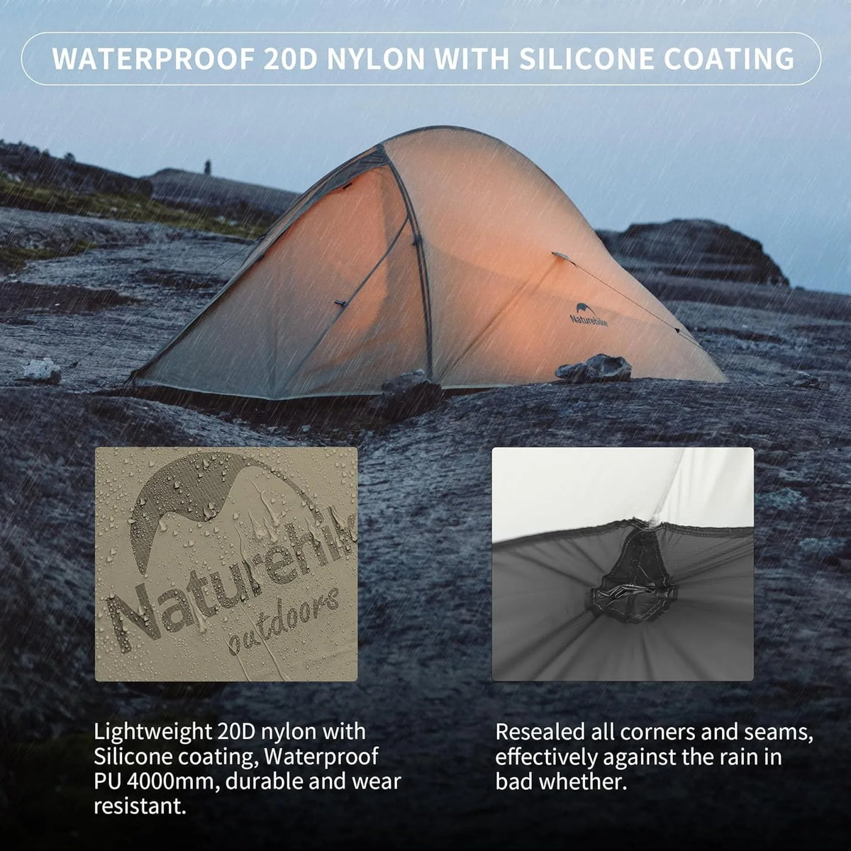 Naturehike Cloud Up Pro 1 2 3 Person Tent Outdoor Camping Tent Ultralight Waterproof Tent Free Standing Hiking Backpacking Tent