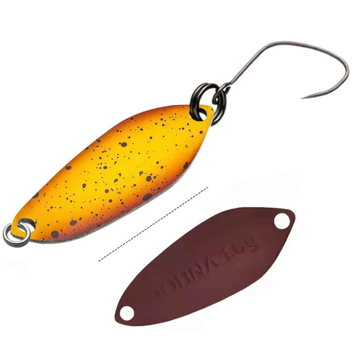 1Pcs NEW Area Trout Colorful Painting Spoon Bait 1.6g 27mm Copper Metal Fishing Lures For Trout Perch Chub