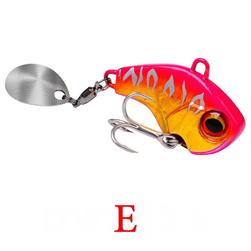 Fishing Lures Wobble Rotating Metal Vib Vibration Bait Winter Fishing 5g 7g 10g Artificial Hard Baits Spinner Spoon Lure Pesca