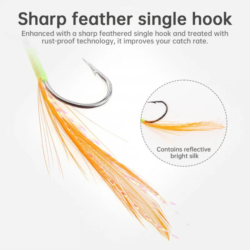 10/5PCS Twisted Metal Fishing Lures Spinner Hard Baits 360 Degree Rotating Spoon Lures Feather Metal Jigs Fishing Accessories