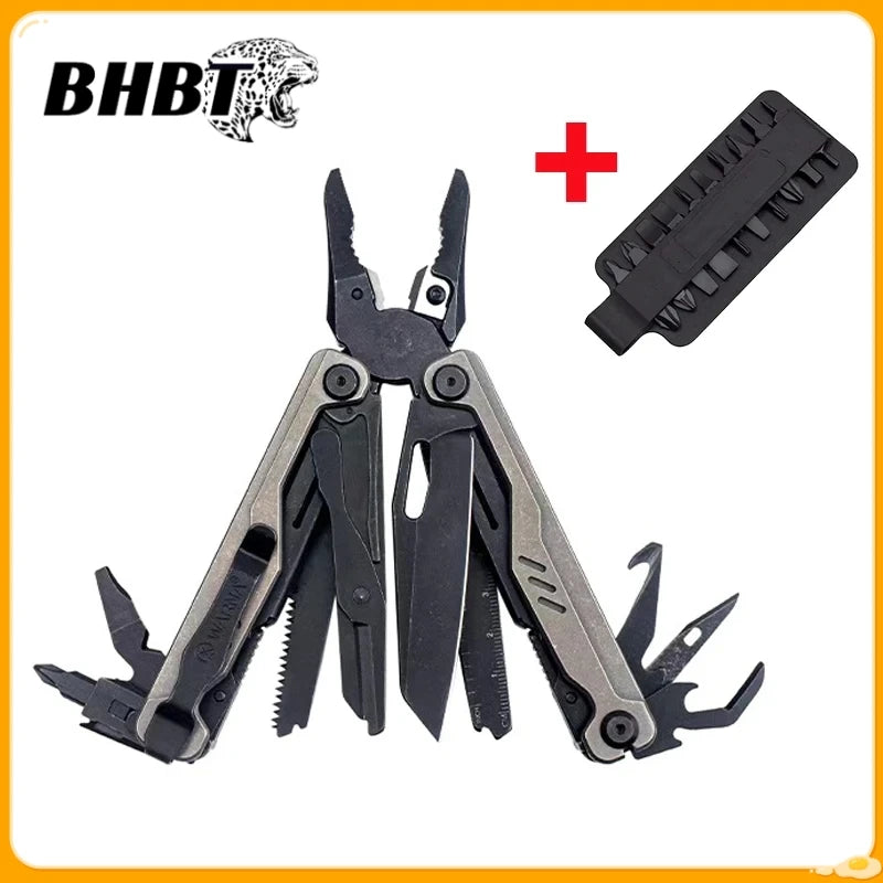 BHBT 20 IN 1 Ark Titanium Alloy Multitool Pliers EDC Outdoor Camping Survival Multi functional Tool Pliers Multi Tool With Bits