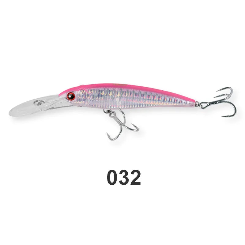 Noeby Trolling Minnow Fishing Lures 12cm 32g 14cm 52g 16cm 73g Floating Sinking Hard Bait for Big Game Saltwater Fishing Lure